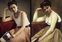 PKU students imitate world famous paintings in real-person photos