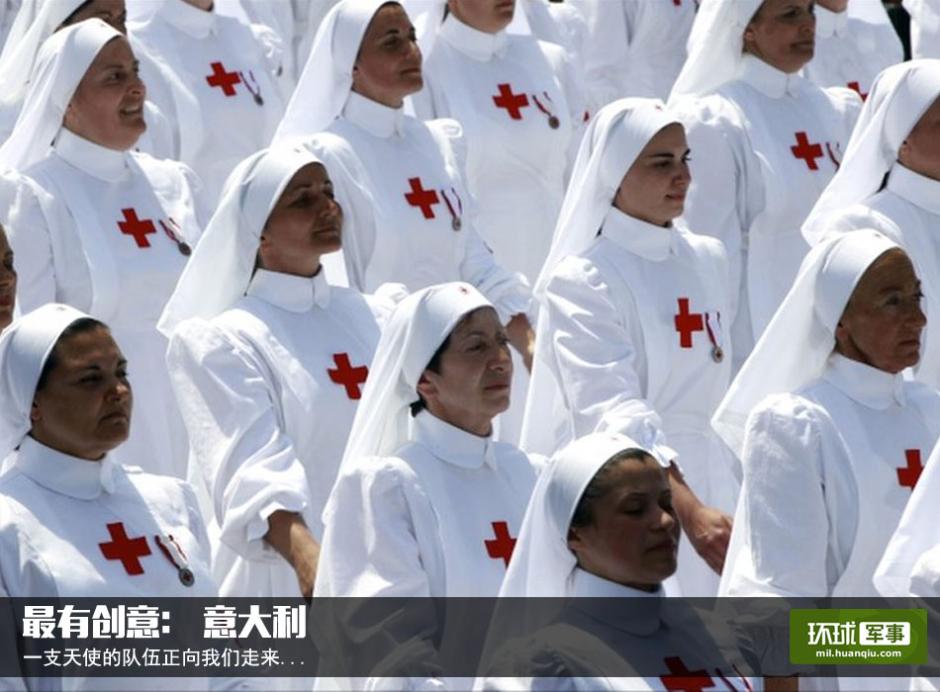 Foreign female soldiers in military parades 