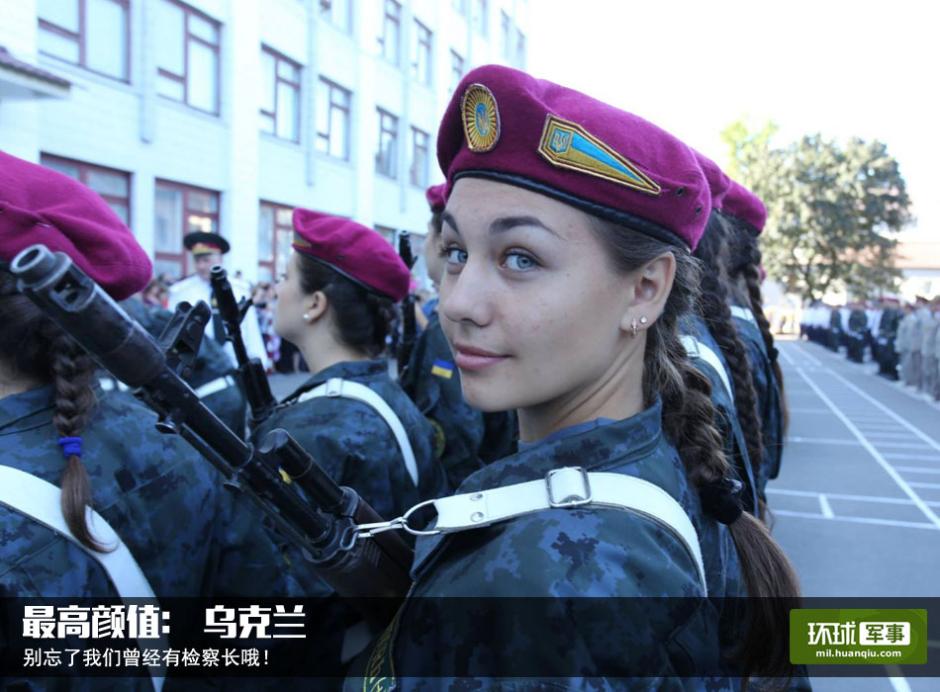 Foreign female soldiers in military parades 