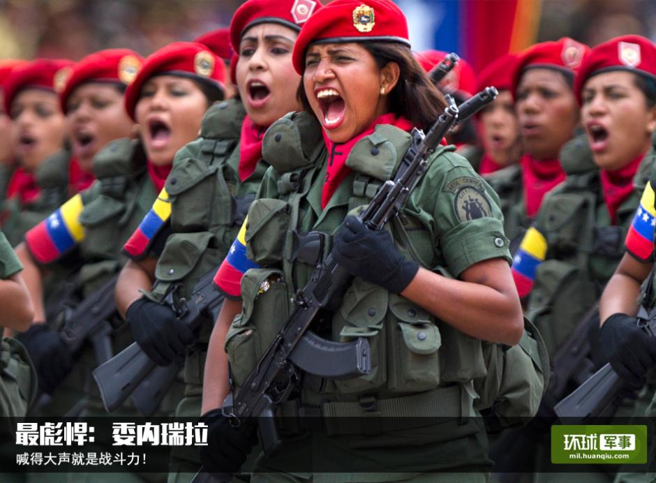 Foreign female soldiers in military parades 