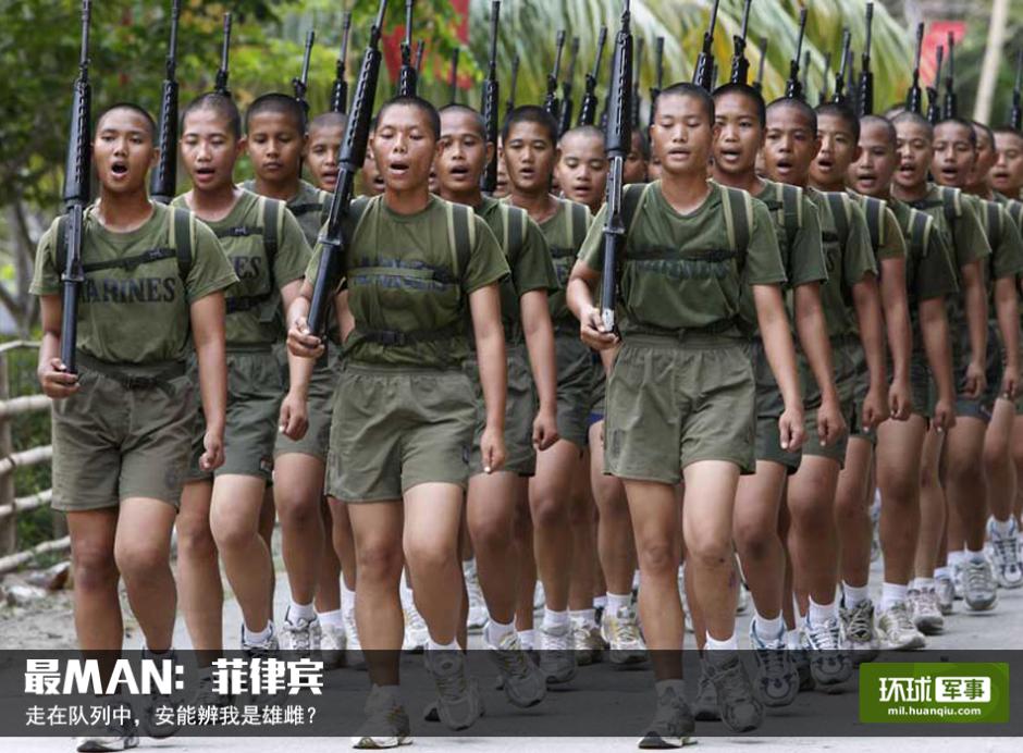 Foreign female soldiers in military parades 