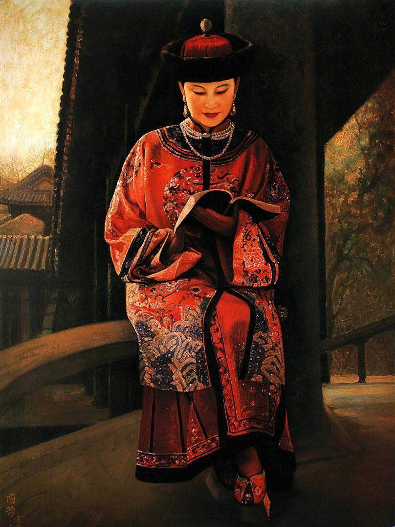 Painting: Lonely women in Forbidden City