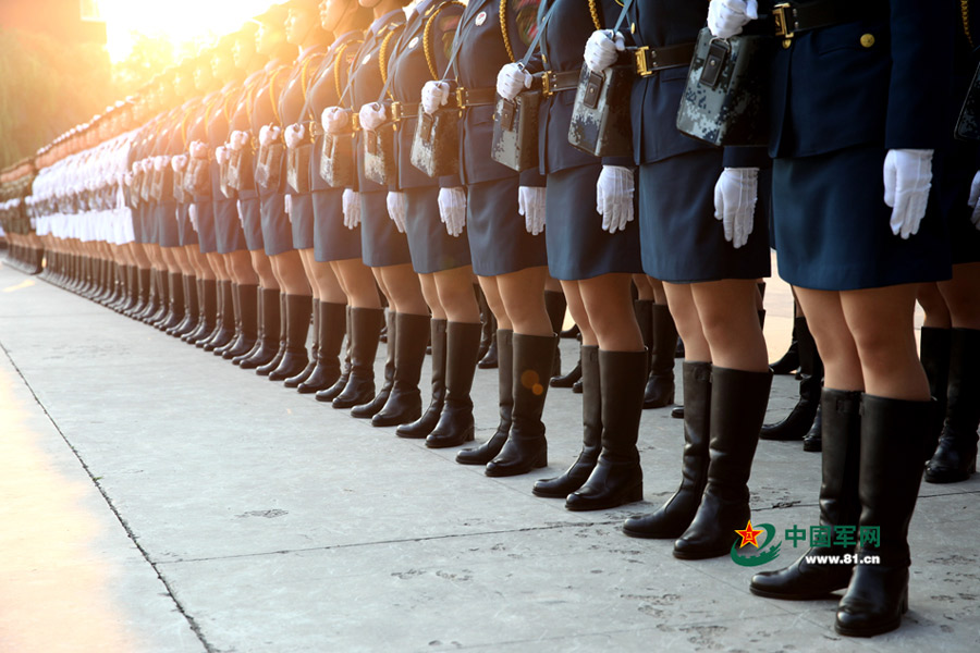 The only female soldiers' formation at China's V-Day Parade