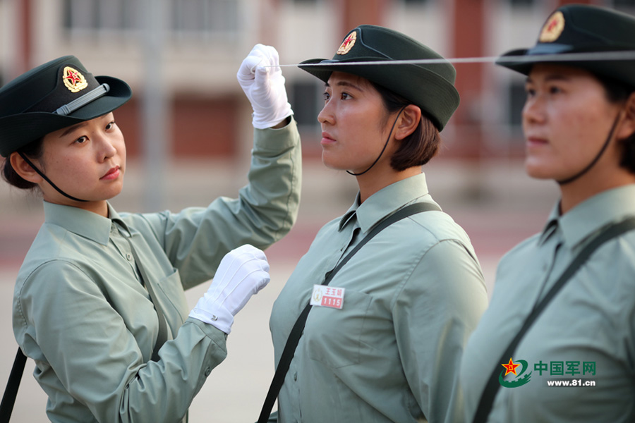 The only female soldiers' formation at China's V-Day Parade