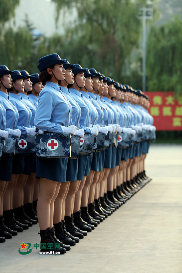 The only female soldiers' formation at China's V-Day Parade