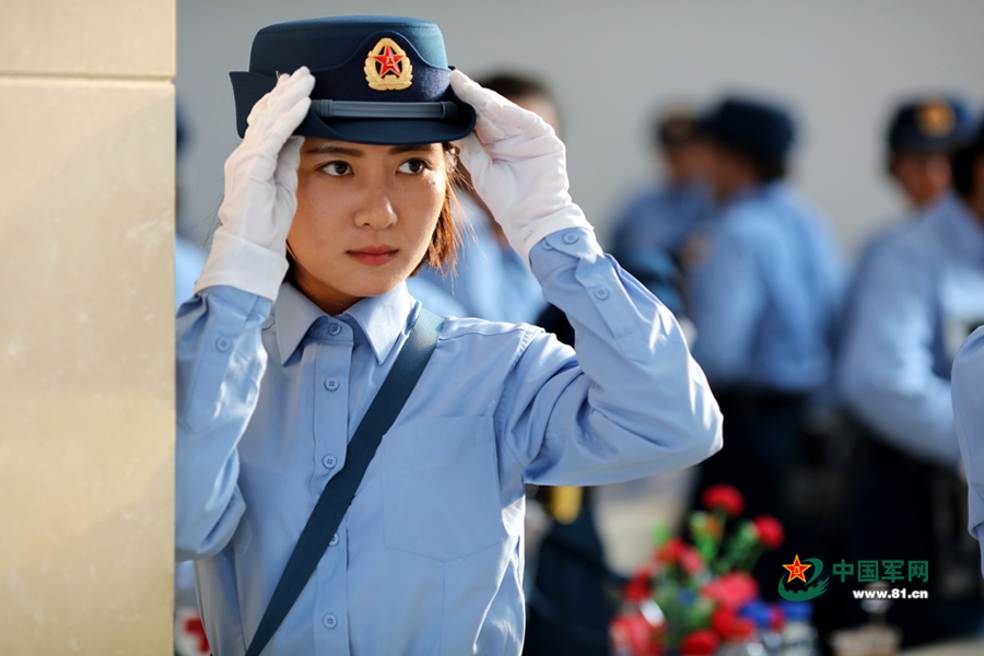 The only female soldiers' formation at China's V-Day Parade