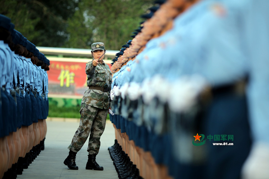 The only female soldiers' formation at China's V-Day Parade