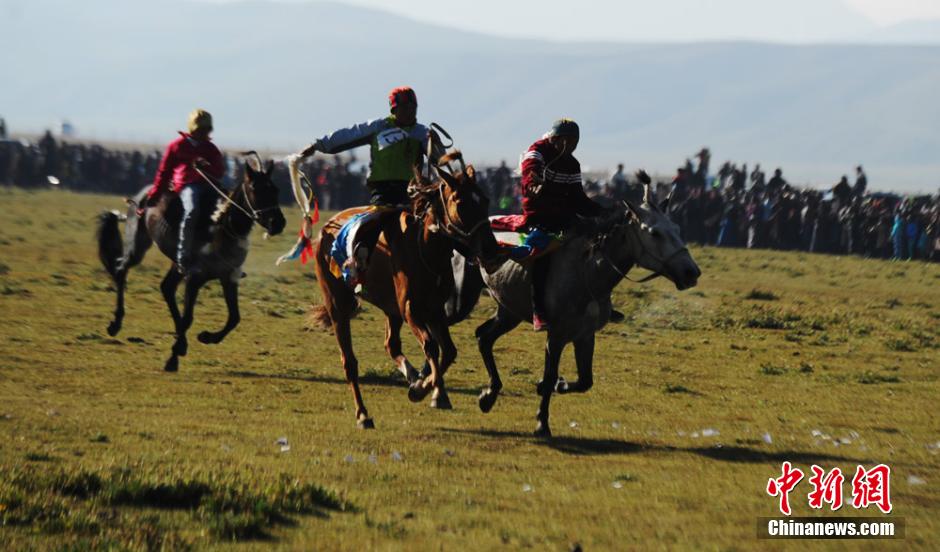 Traditional horse racing held in Tibetan Region