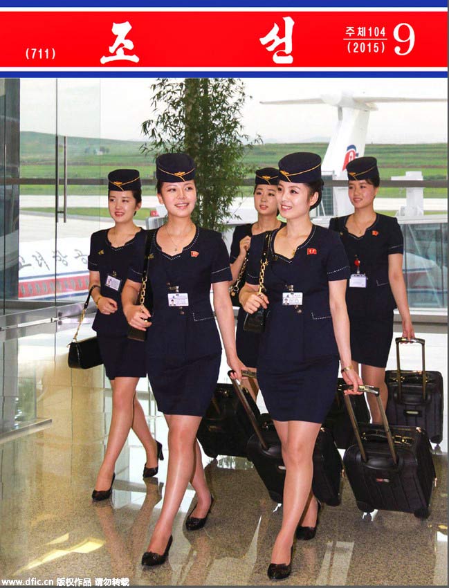 N. Korean flight attendants grace magazine cover
