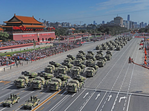 China's satellite-guided military parade