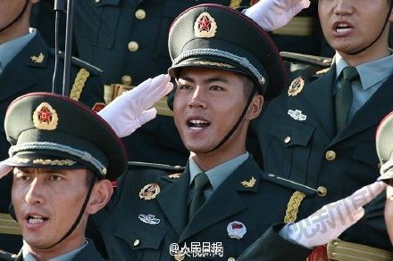 LIVE: Chinese military band is singing patriotic songs at Tiananmen Square ahead of the V-Day parade