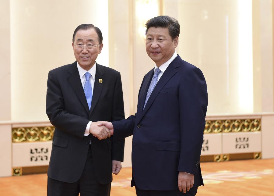 Xi meets UN chief, reaffirming China's peace commitment