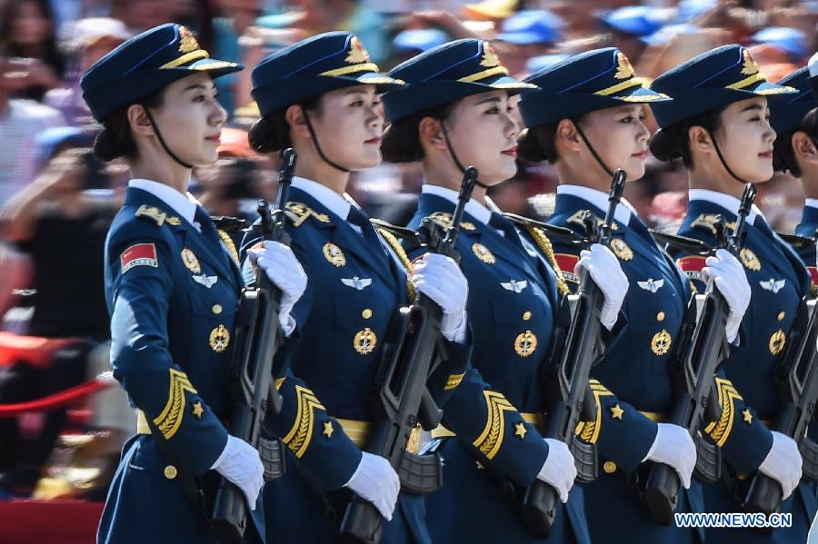 Panorama of China's V-day parade