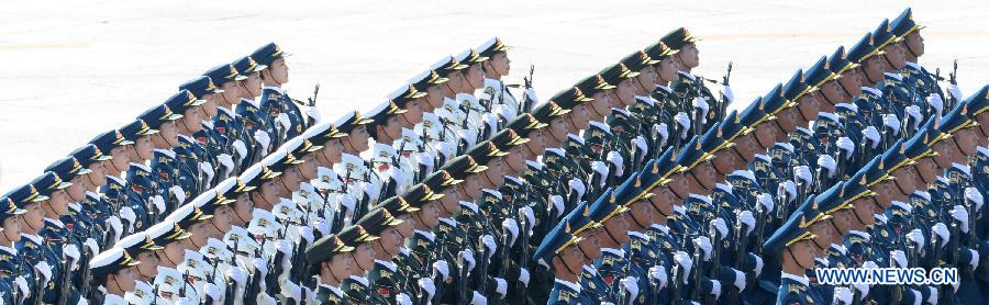 Panorama of China's V-day parade