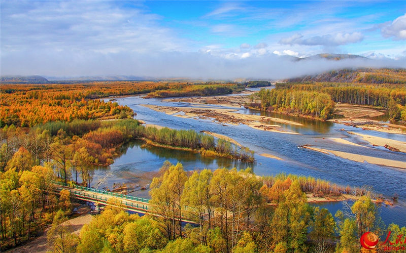 Autumn scenery of the coldest town in the Greater Khingan Mountains