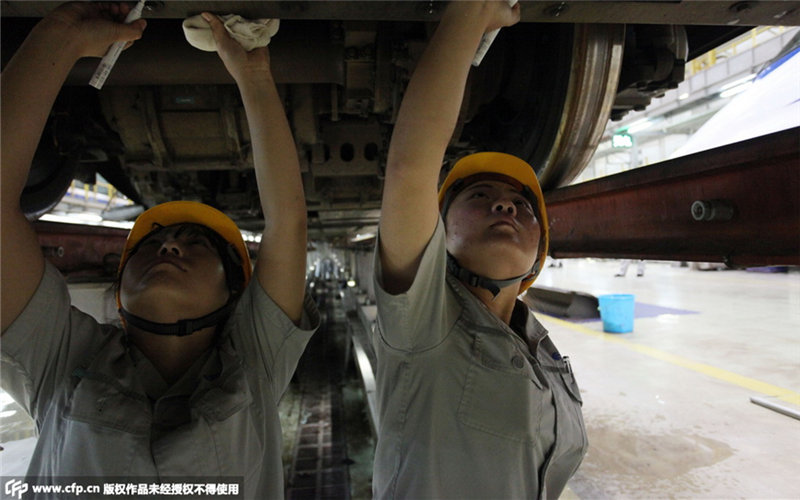 A visit to high speed train maintenance workshop