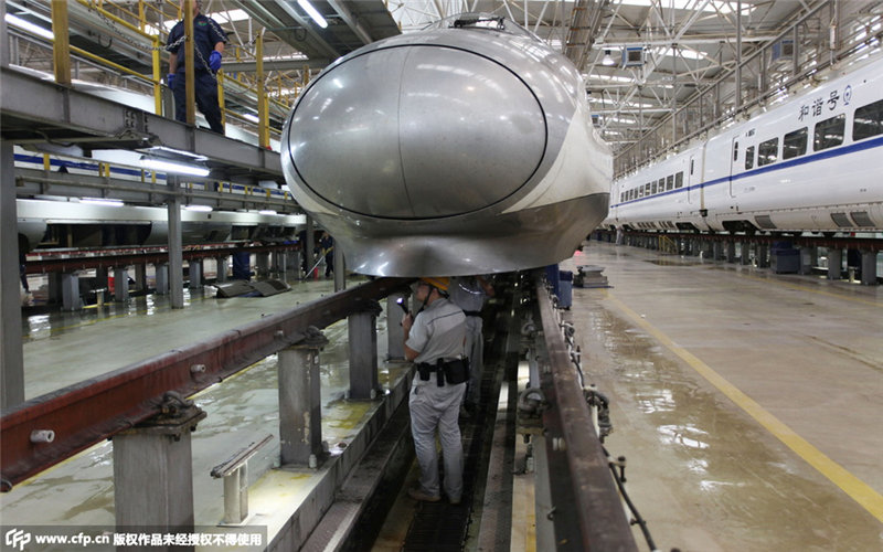 A visit to high speed train maintenance workshop