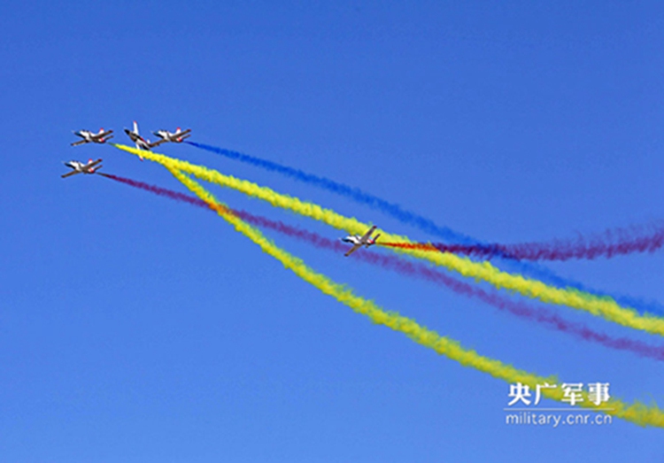 China air force stages stunning aerobatics performance