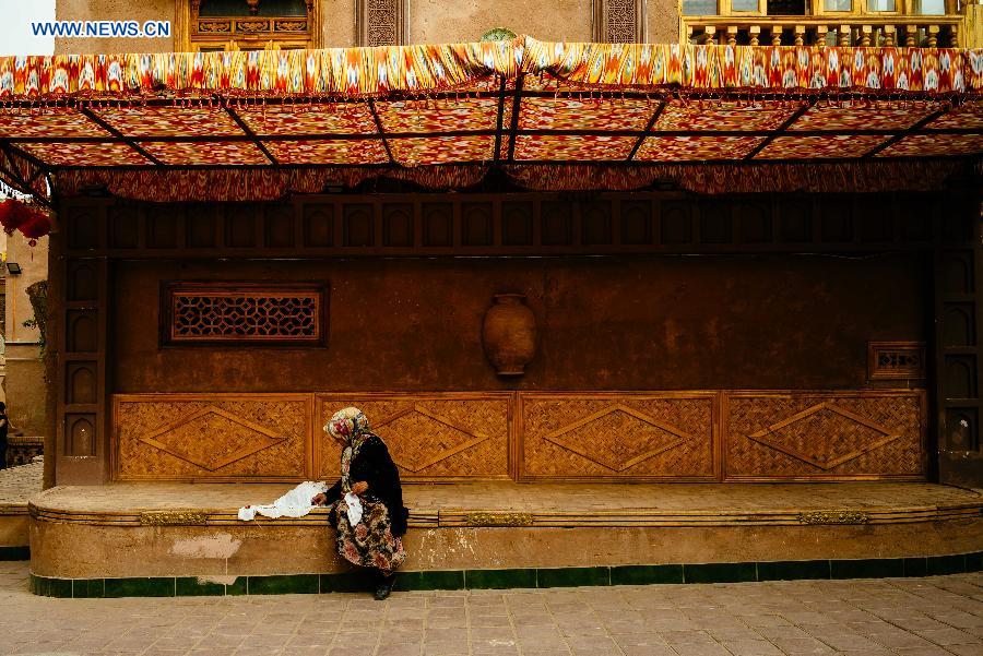 Daily life in old town in Xinjiang