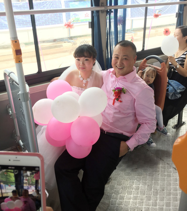 Transforming bus into wedding car, a low carbon consumption pattern