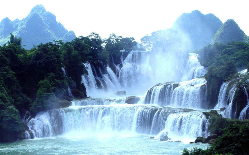 Stunning waterfall in fairyland