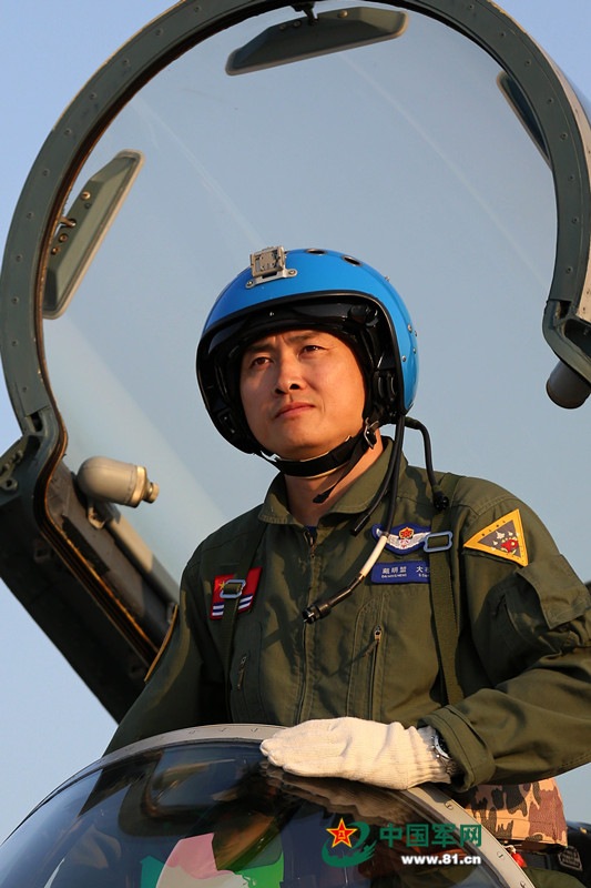 Chinese pilot of J-15 Carrier-Based Fighter 