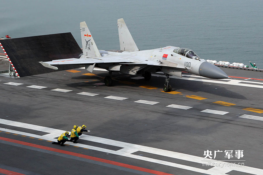 China's first generation of carrier-based fighter jet pilot