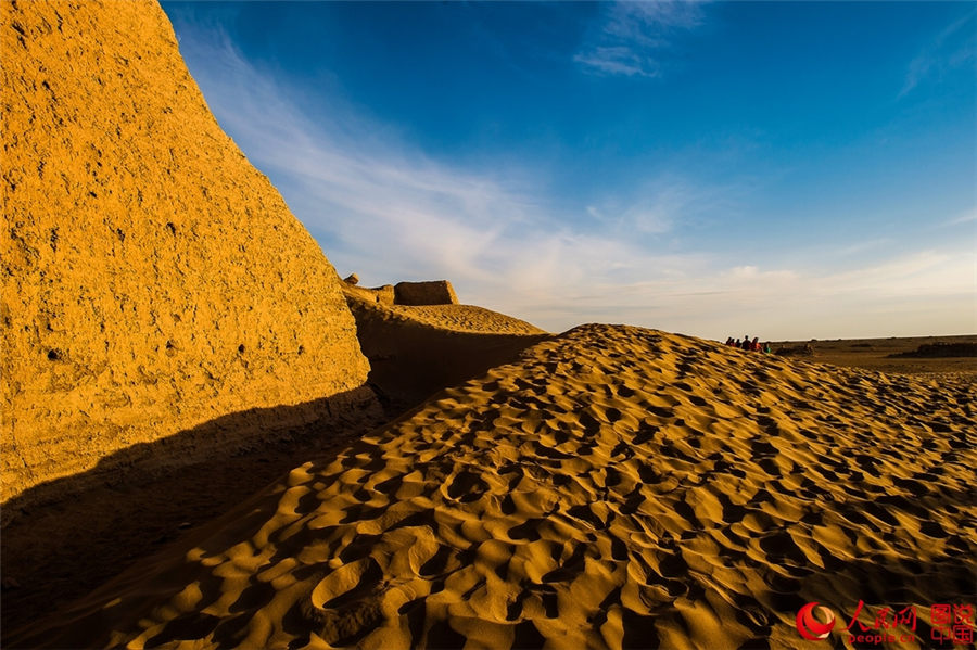 Ancient city ruins in gobi desert