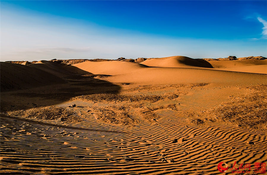 Ancient city ruins in gobi desert