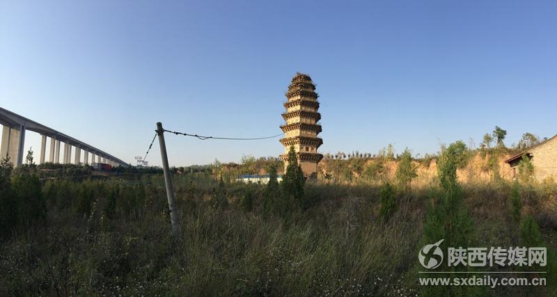 Thousand-year-old tower seriously tilting, towed by a cable