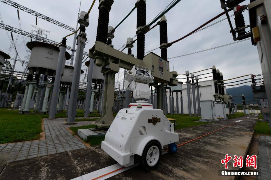 Robot checks transformer substations in SE China