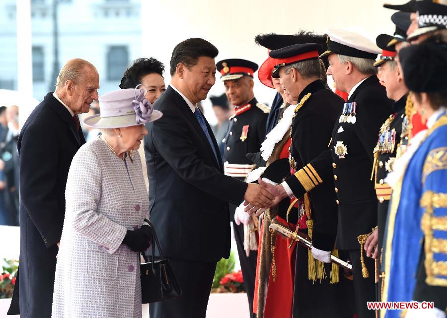 Britain holds royal welcome for Chinese president on 