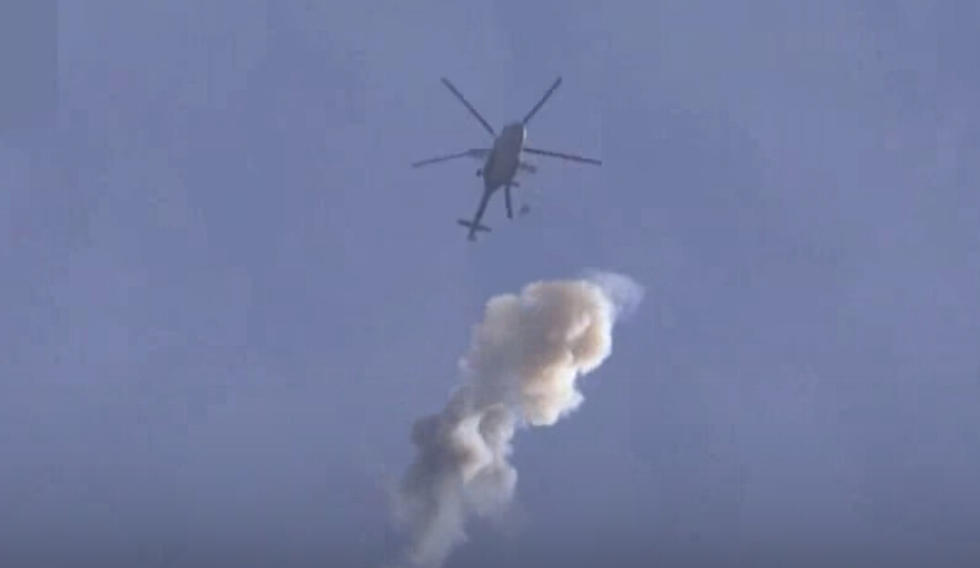 Russian helicopter lands safely after being attacked in Syria