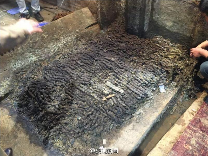 10 tons of copper coins unearthed in 2,000 years old ancient tomb