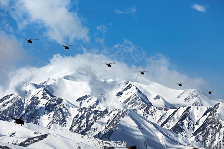 Military drills held on plateau 