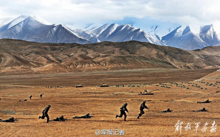 Military drills held on plateau 