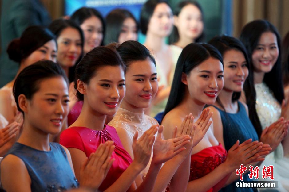 Contestants for China final of 65th Miss World Beauty Pageant debut in Shanghai