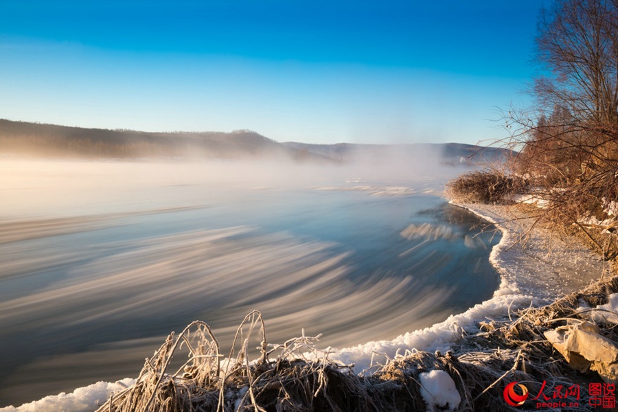 Breathtaking rime view in Heilongjiang