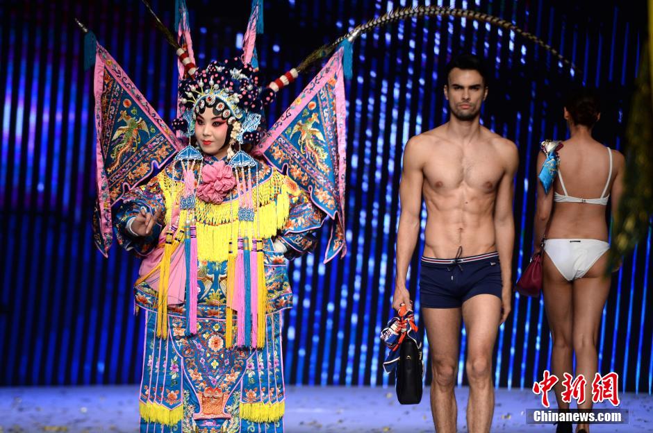 When Peking Opera meets bikini show