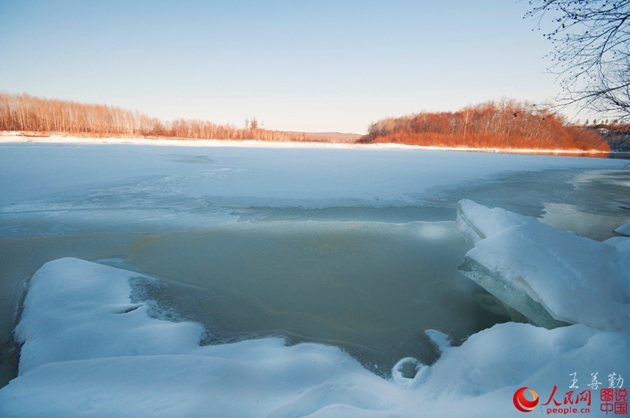 Tranquil winter scenery of the Greater Khingan Mountains