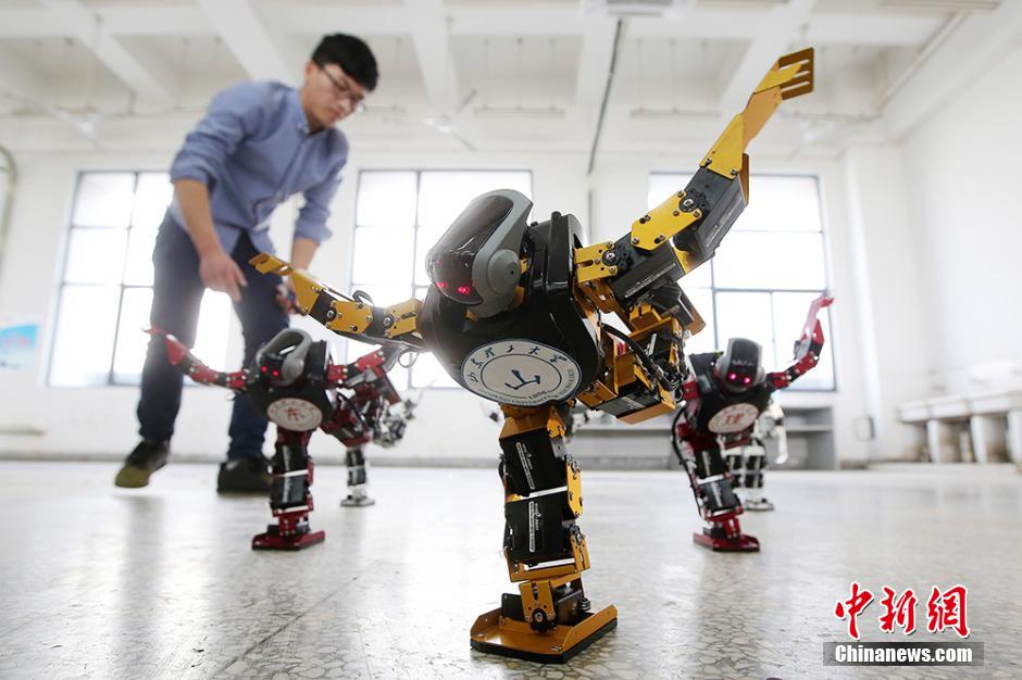 Robots dance in Southeast University