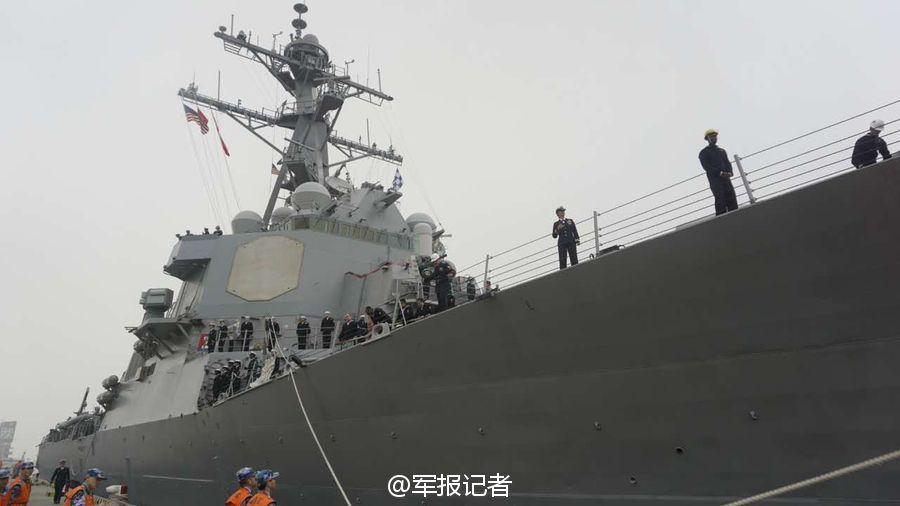 US guided-missile destroyer visits Shanghai