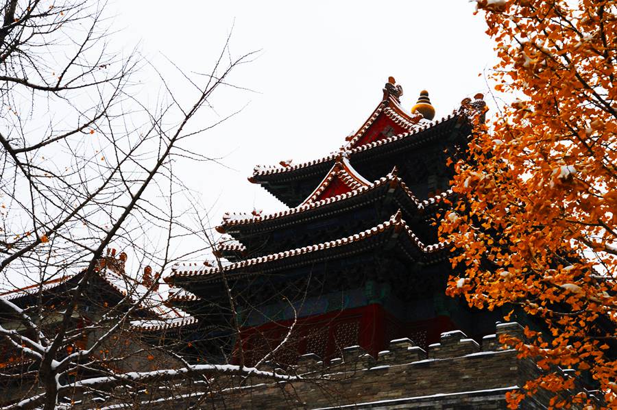 Snow scenery in the Forbidden City: a travel through thousand years