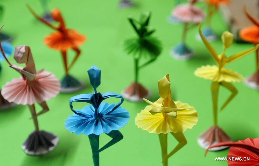 Chinese folk art: origami dancers