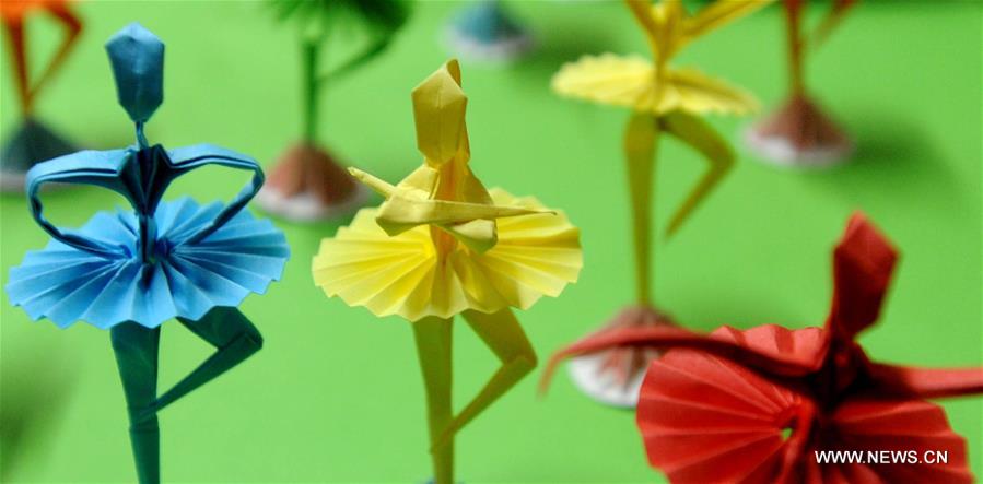 Chinese folk art: origami dancers