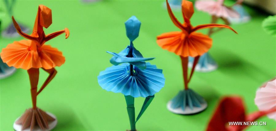 Chinese folk art: origami dancers