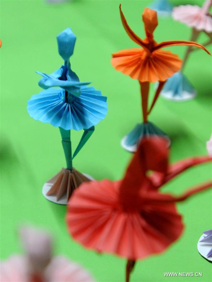 Chinese folk art: origami dancers