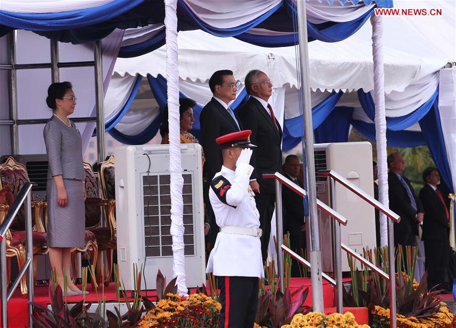 Malaysian PM Najib holds welcoming ceremony for Premier Li