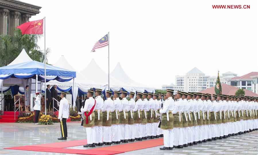 Malaysian PM Najib holds welcoming ceremony for Premier Li