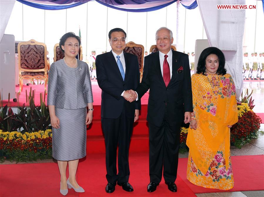 Malaysian PM Najib holds welcoming ceremony for Premier Li